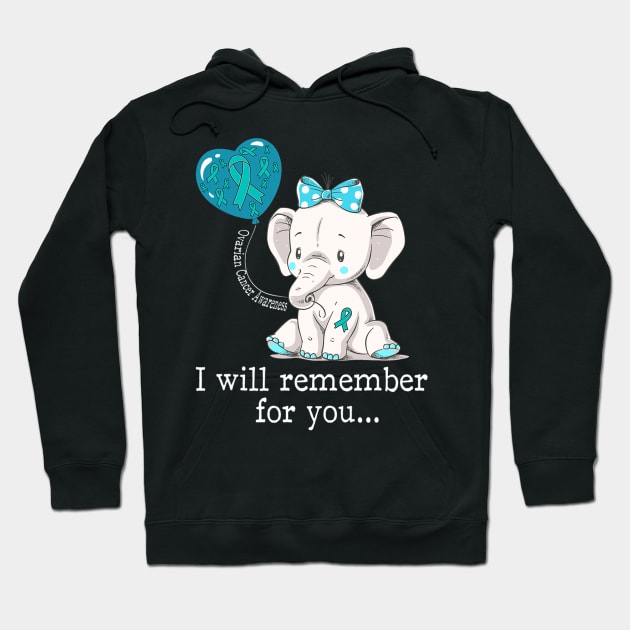 Ovarian Cancer Awareness Elephant Funny Hoodie by ShariLambert